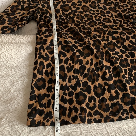 EUC J.Crew tissue turtleneck leopard print sz small - Picture 6 of 6